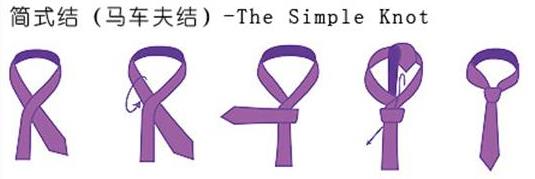 领带马车夫结打法图解:The Simple Knot 马车夫结