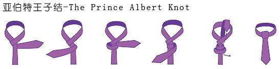 领带亚伯特王子结打法图解:The Prince Albert Knot 亚伯特王子结