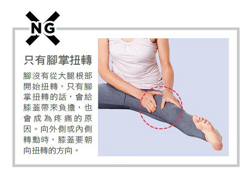 NG:只有脚掌扭转