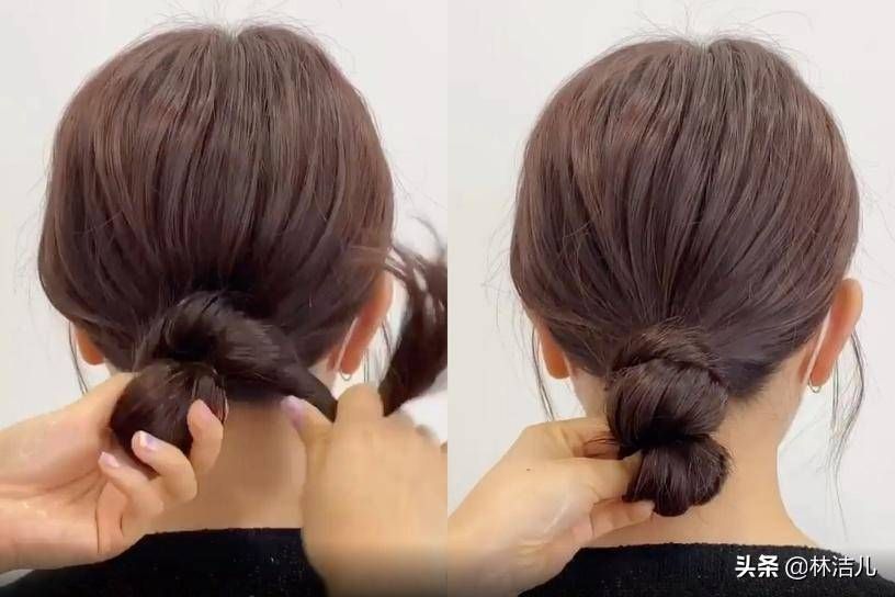 秀智最爱的低扎丸子头,温柔又知性,手残党用这4个方法也能扎好