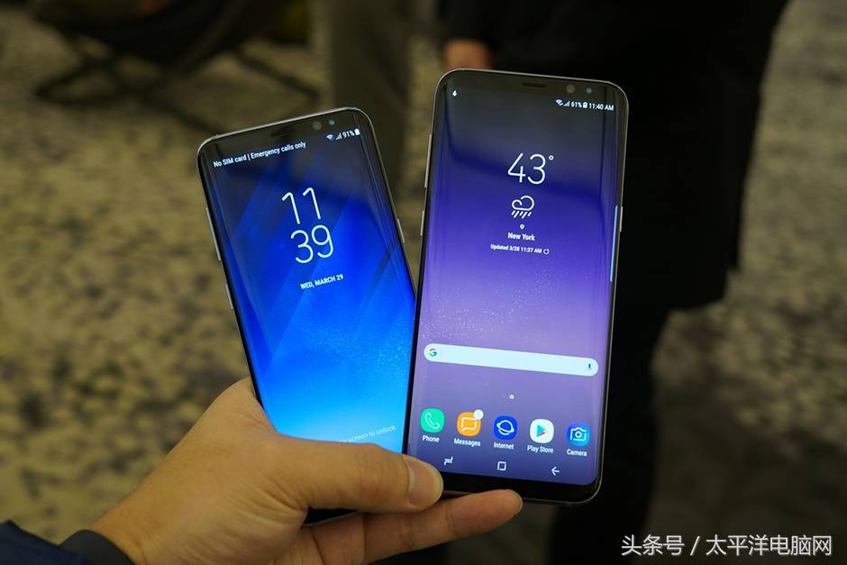 三星S8/S8 真机对比图赏:5.8寸和6.2寸,选哪款?