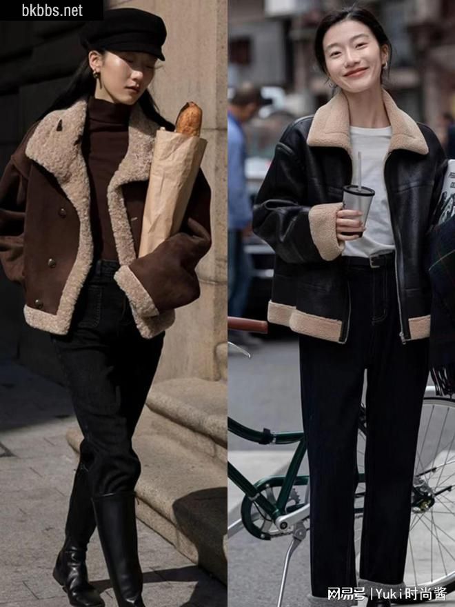“棉袄”要让位了,这件“皮革毛外套”才是炸街标配,又暖又洋气