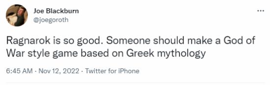 玩家建议开发希腊背景的《战神》 官方:你太懂了