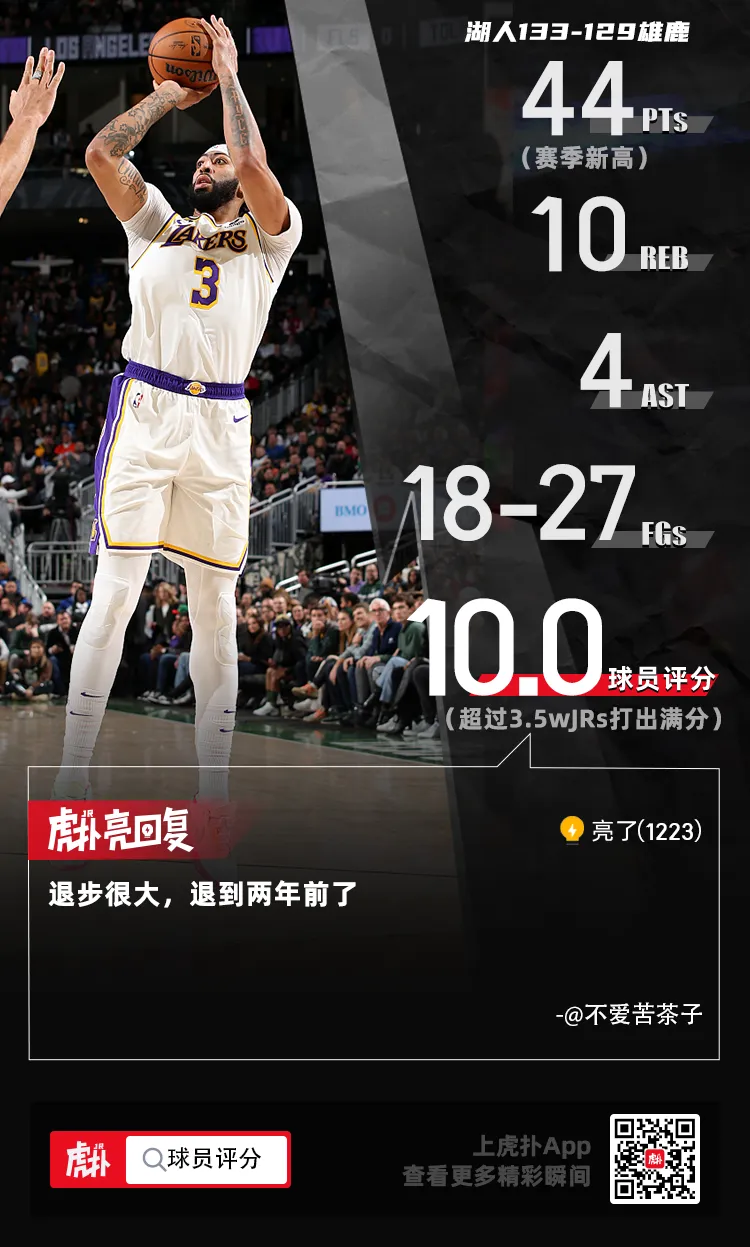 戴维斯59分20篮板4助攻