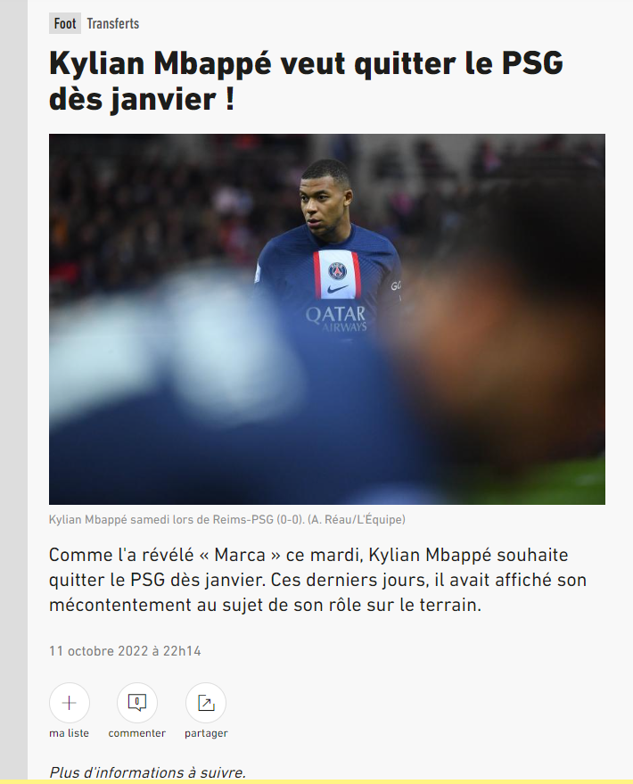 姆巴佩俱乐部表现,队报 姆巴佩,姆巴佩为什么不上场