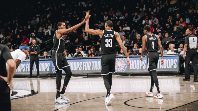 自纳什下课后篮网4胜2负,场均失分94分,净胜分+12.8