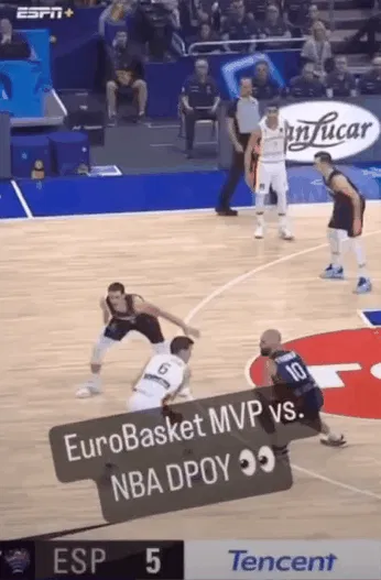 奥尼尔晒威利单吃戈贝尔:欧锦赛mvp