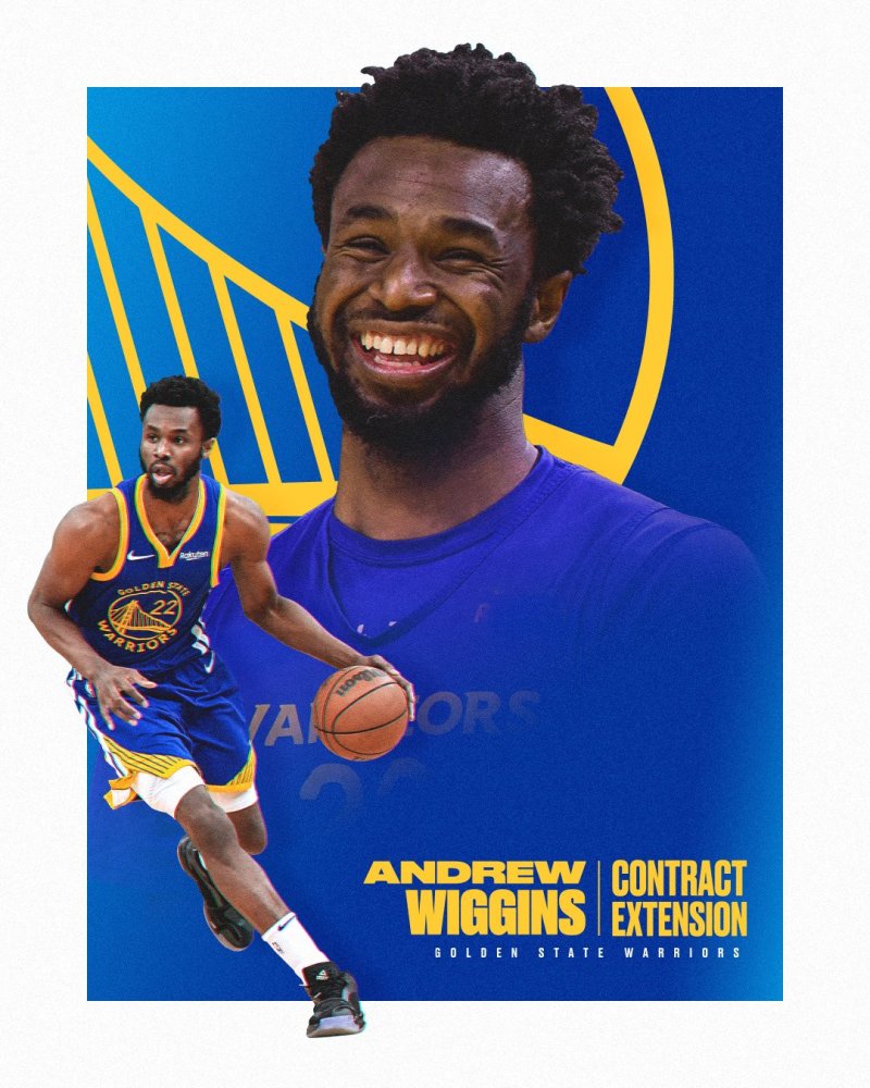 把笑容留下了!勇士官方宣布已正式与威金斯完成了续约